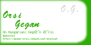 orsi gegan business card